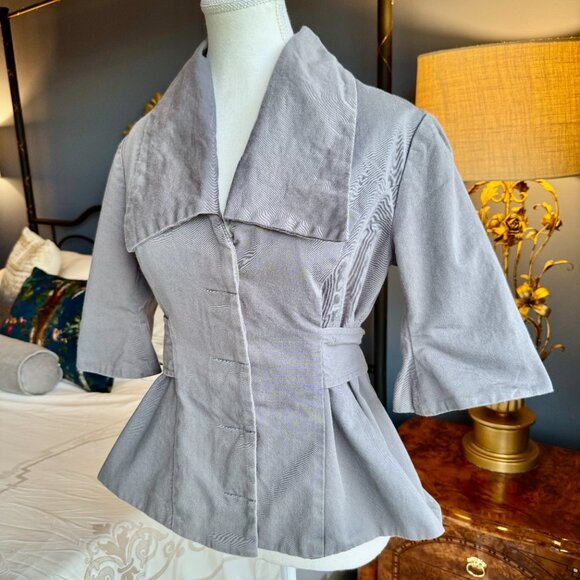 Elroy Organics Grey 3/4 Sleeve Jacket - Picture 3 of 13